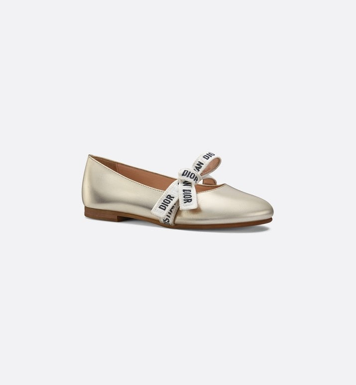 Ballerina Flat • Metallic Gold Lambskin