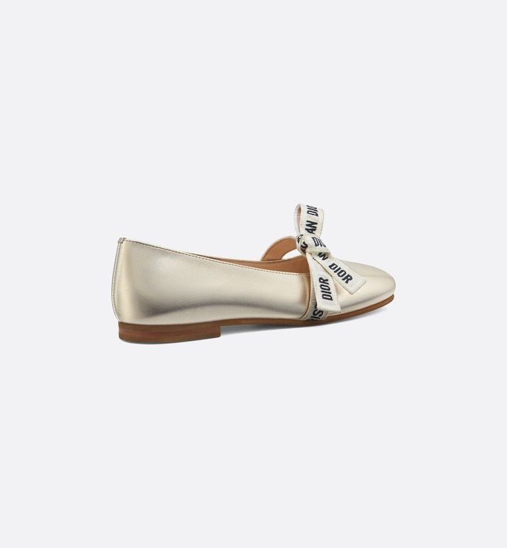 Ballerina Flat • Metallic Gold Lambskin