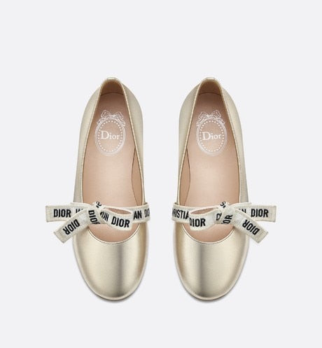 Ballerina Flat • Metallic Gold Lambskin