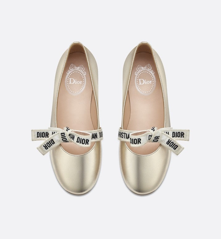 Ballerina Flat • Metallic Gold Lambskin