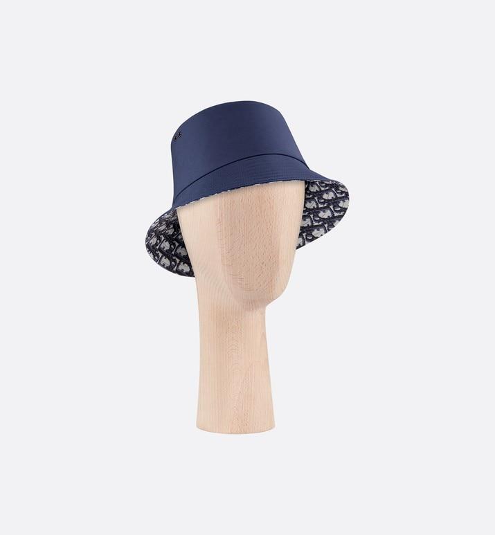 Teddy D Dior Oblique Small Brim Bucket Hat • Blue Cotton