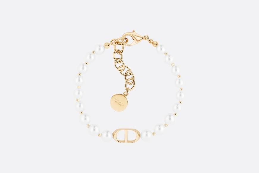 30 Montaigne Bracelet • Gold-Finish Metal and White Resin Pearls