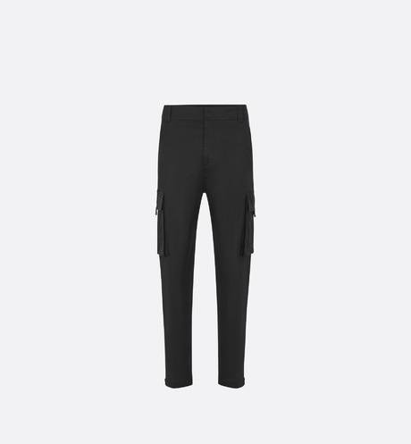 Cargo Pants • Black Stretch Cotton Gabardine