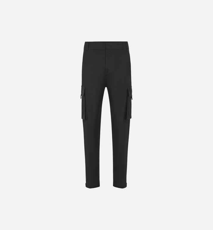 Cargo Pants • Black Stretch Cotton Gabardine