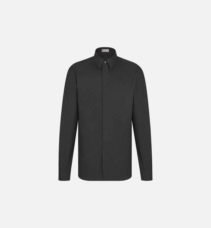 Shirt with Dior Oblique Motif • Black Cotton Jacquard