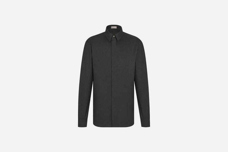Shirt with Dior Oblique Motif • Black Cotton Jacquard