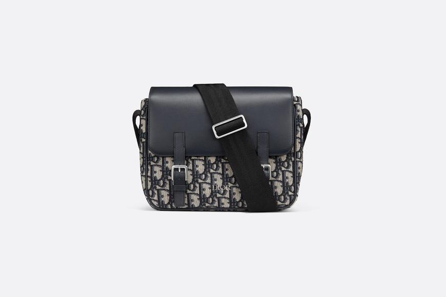 Messenger Bag • Blue Dior Oblique Canvas and Calfskin