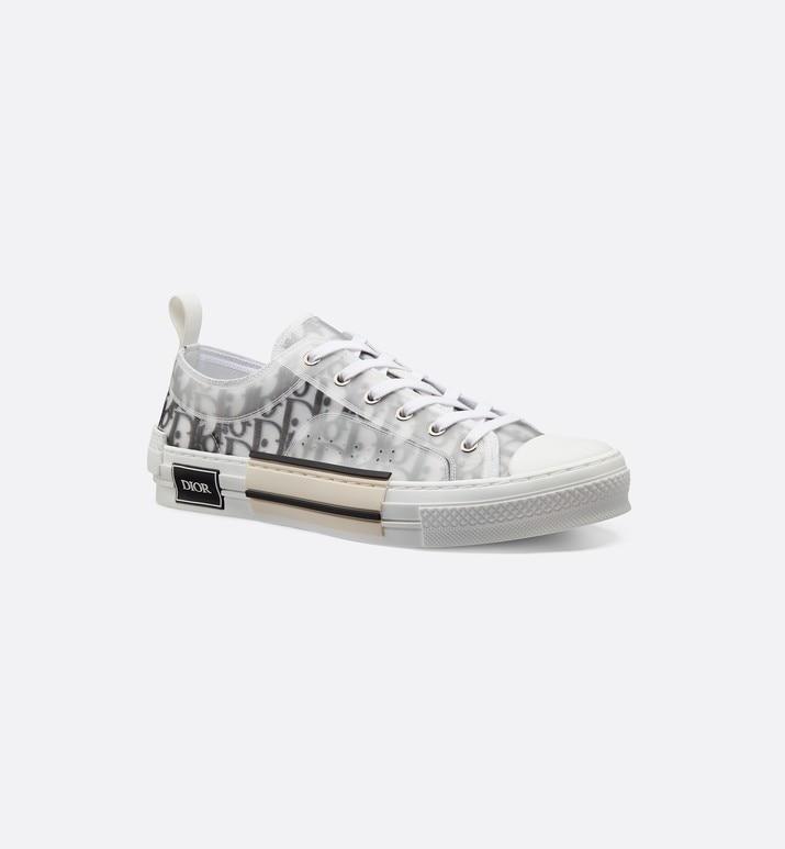 B23 Low-Top Sneaker • White and Black Dior Oblique Canvas