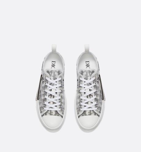 B23 Low-Top Sneaker • White and Black Dior Oblique Canvas