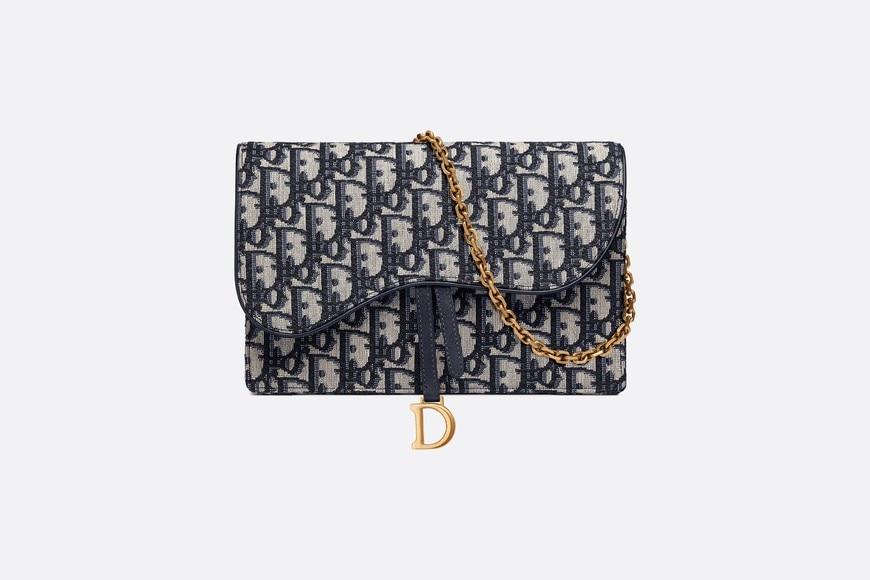 Saddle Pouch • Blue Dior Oblique Jacquard