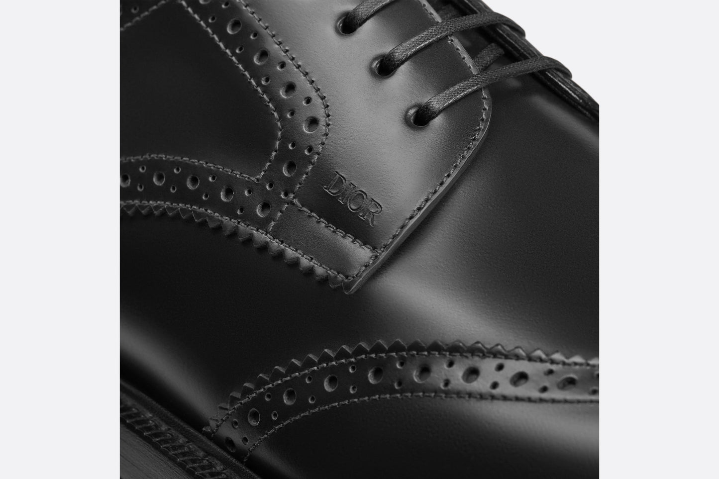 Dior Evidence Derby Brogue • Black Polished Calfskin