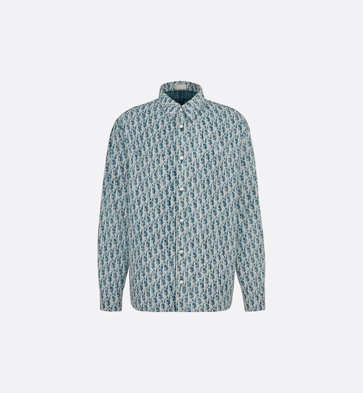 Overshirt • Blue and White Dior Oblique Kasuri Cotton Denim