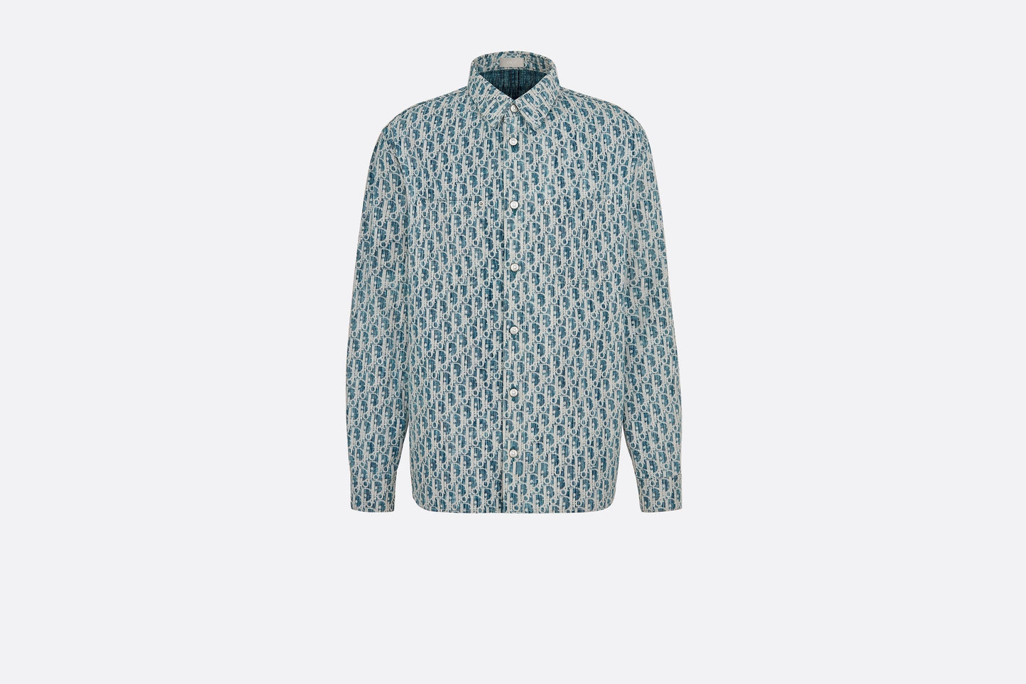 Overshirt • Blue and White Dior Oblique Kasuri Cotton Denim