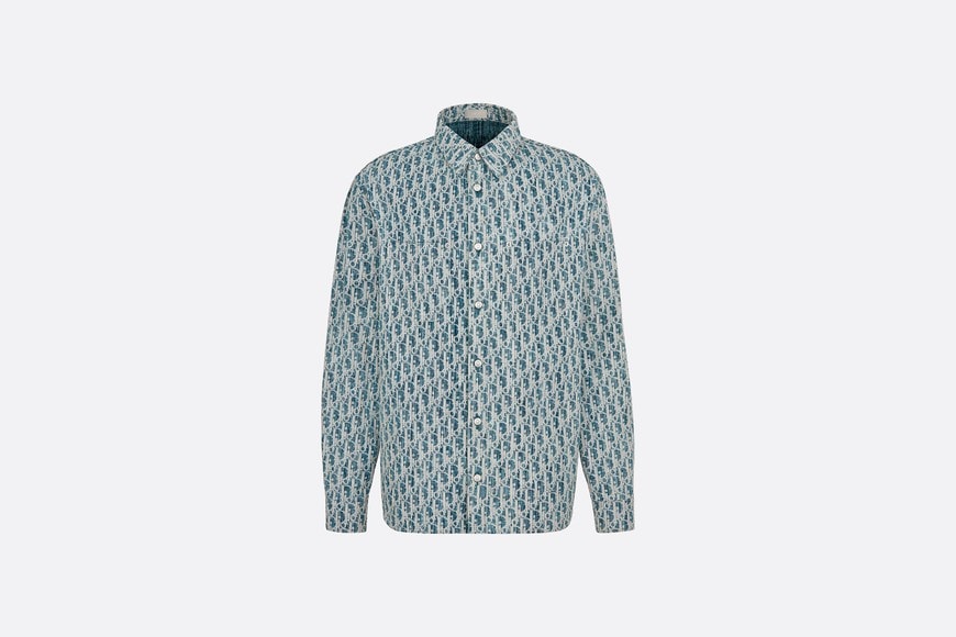 Overshirt • Blue and White Dior Oblique Kasuri Cotton Denim