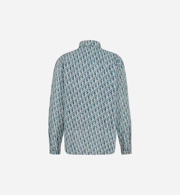 Overshirt • Blue and White Dior Oblique Kasuri Cotton Denim