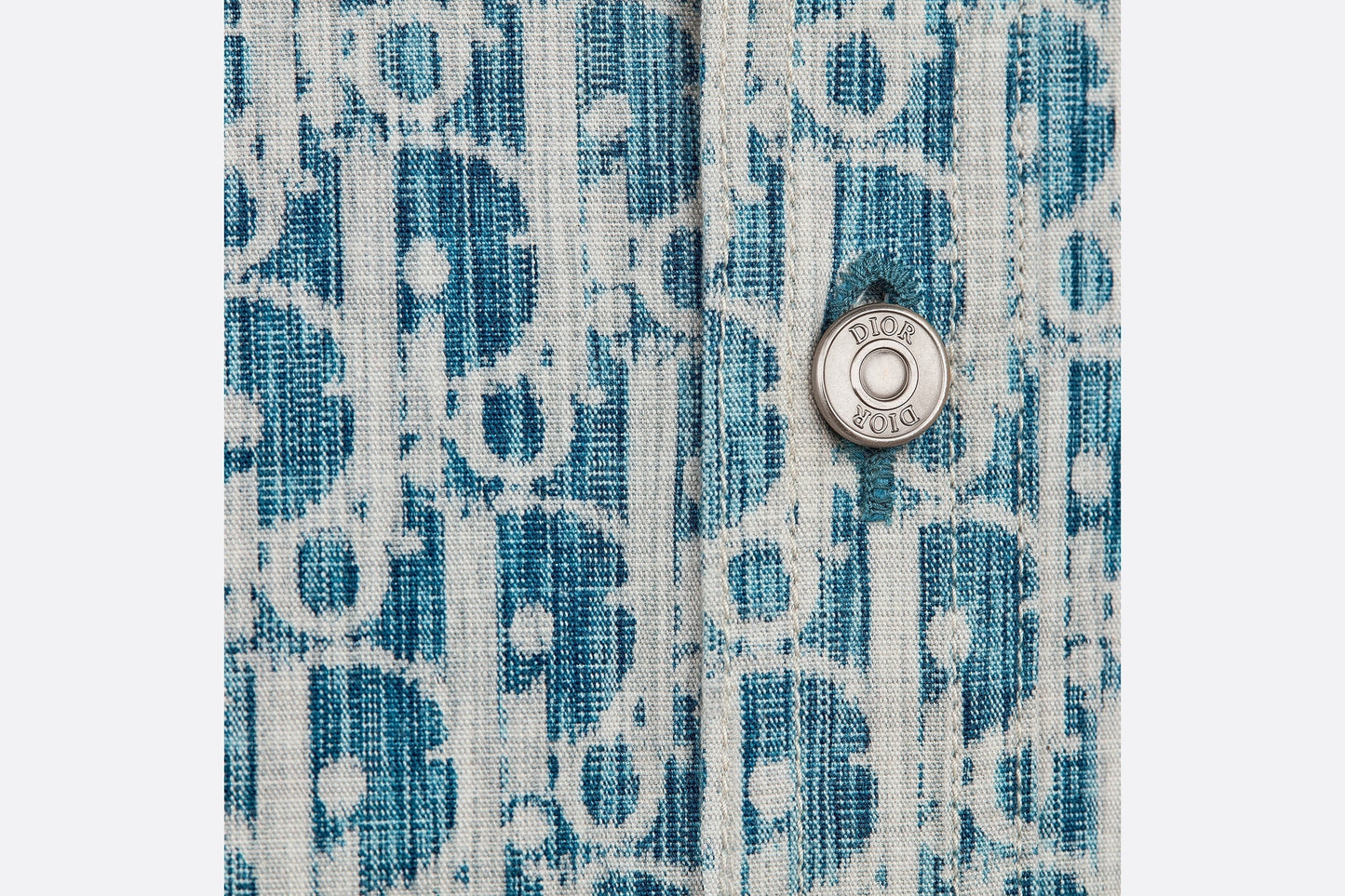 Overshirt • Blue and White Dior Oblique Kasuri Cotton Denim