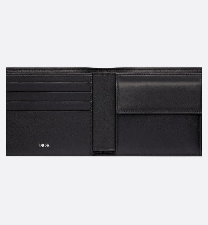 Compact Wallet • Beige and Black Dior Oblique Jacquard