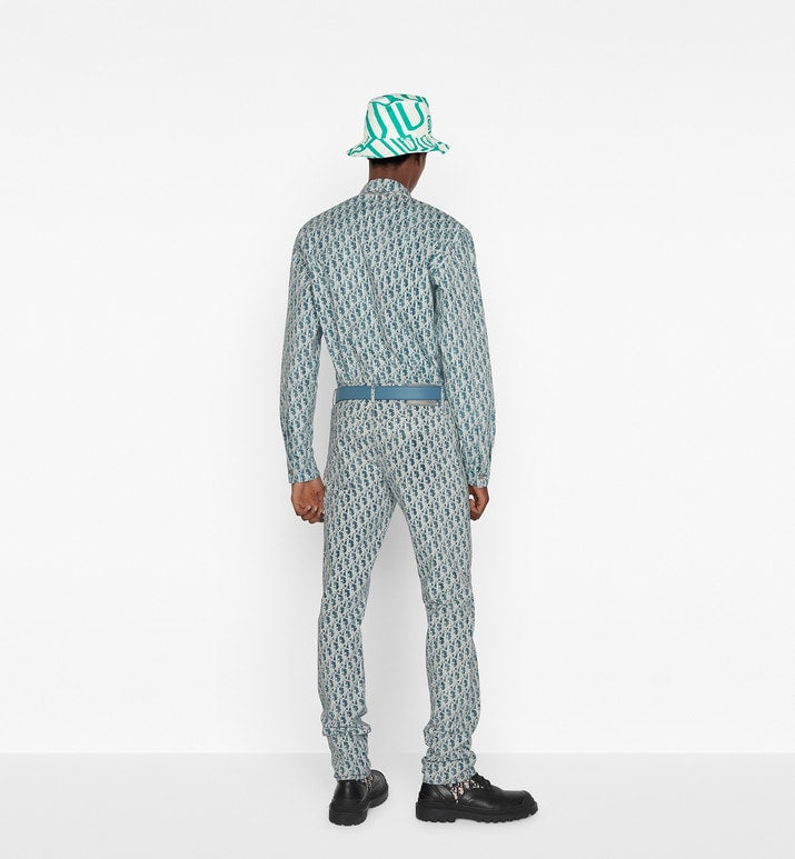 Overshirt • Blue and White Dior Oblique Kasuri Cotton Denim