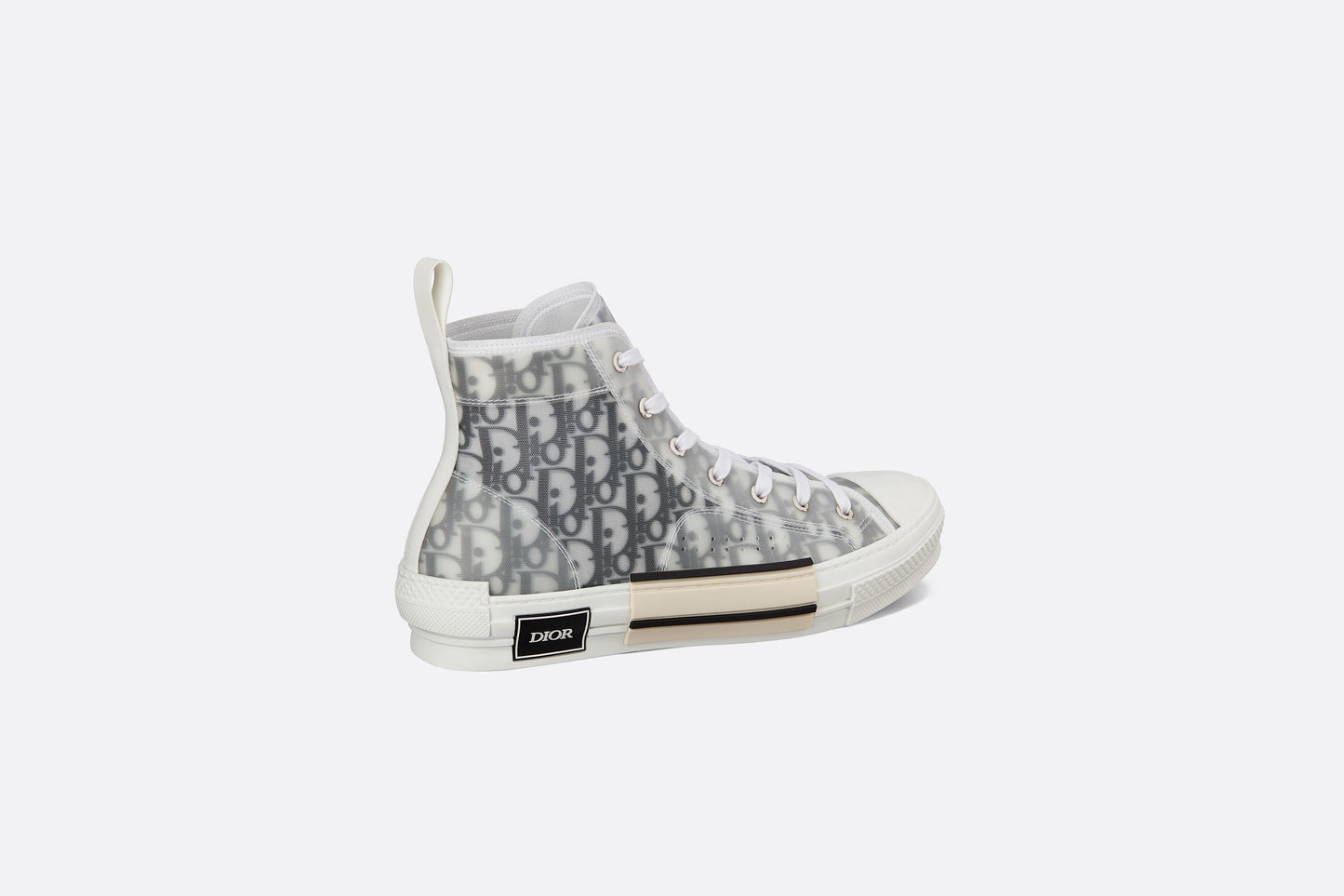 B23 High-Top Sneaker • White and Black Dior Oblique Canvas