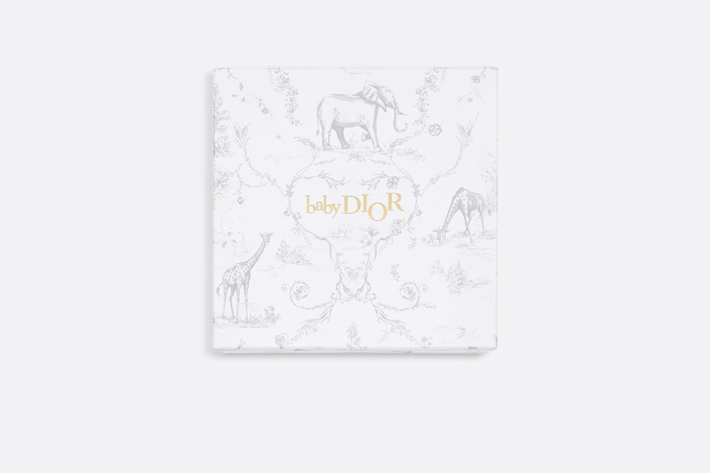 Newborn Gift Set • Gray Cotton Satin with Toile de Jouy Print