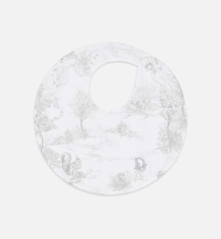 Newborn Gift Set • Gray Cotton Satin with Toile de Jouy Print