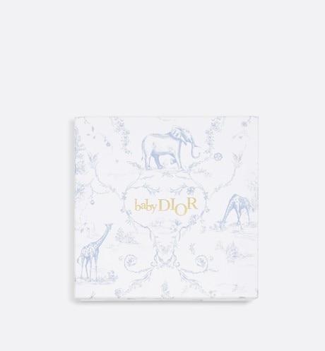 Newborn Gift Set • Pale Blue Cotton Satin with Toile de Jouy Print