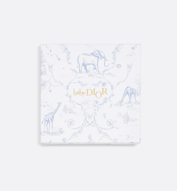 Newborn Gift Set • Pale Blue Cotton Satin with Toile de Jouy Print