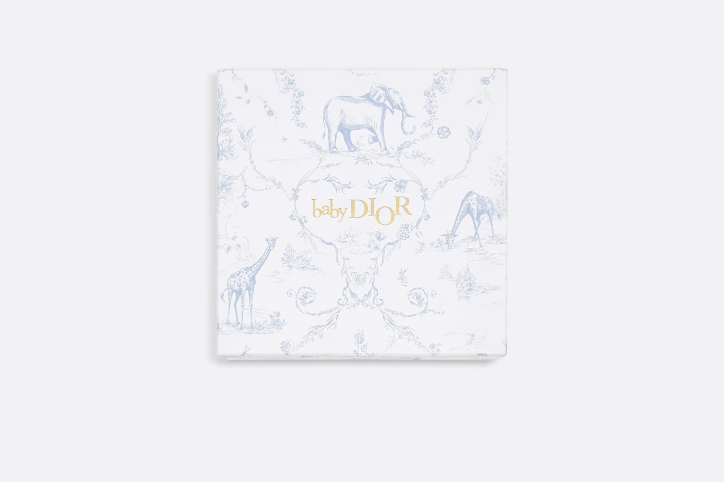 Newborn Gift Set • Pale Blue Cotton Satin with Toile de Jouy Print