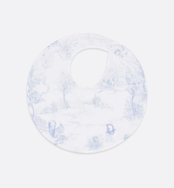 Newborn Gift Set • Pale Blue Cotton Satin with Toile de Jouy Print