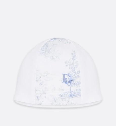 Newborn Gift Set • Pale Blue Cotton Satin with Toile de Jouy Print