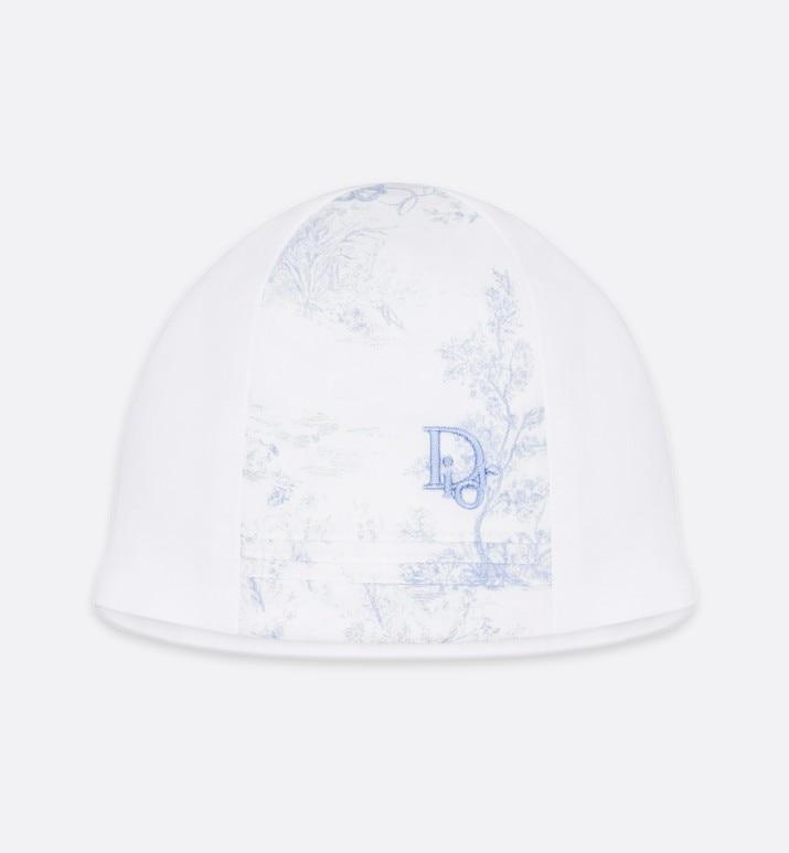 Newborn Gift Set • Pale Blue Cotton Satin with Toile de Jouy Print