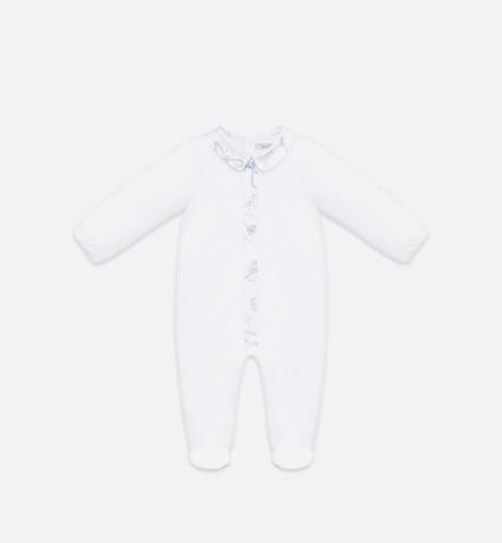 Newborn Gift Set • Pale Blue Cotton Satin with Toile de Jouy Print