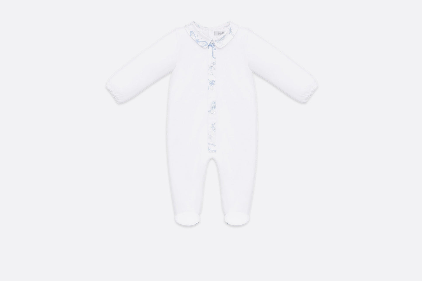 Newborn Gift Set • Pale Blue Cotton Satin with Toile de Jouy Print