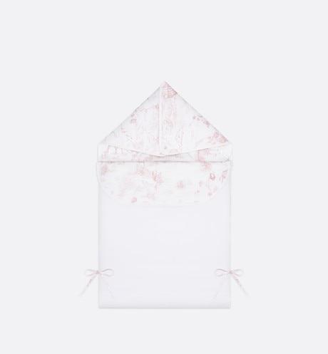 Bunting Bag • Powder Pink Cotton Satin with Toile de Jouy Print