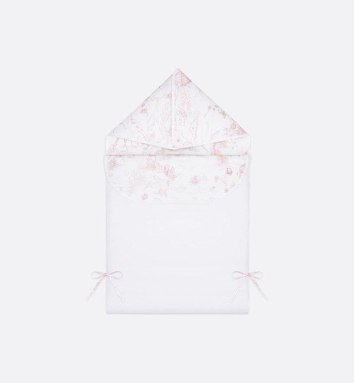 Bunting Bag • Powder Pink Cotton Satin with Toile de Jouy Print
