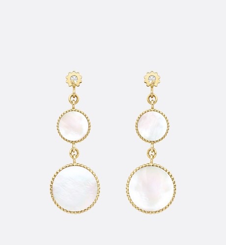 Rose Des Vents Earrings • Yellow Gold, Diamonds and Mother-of-Pearl