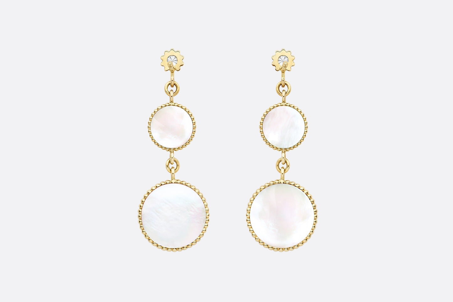 Rose Des Vents Earrings • Yellow Gold, Diamonds and Mother-of-Pearl