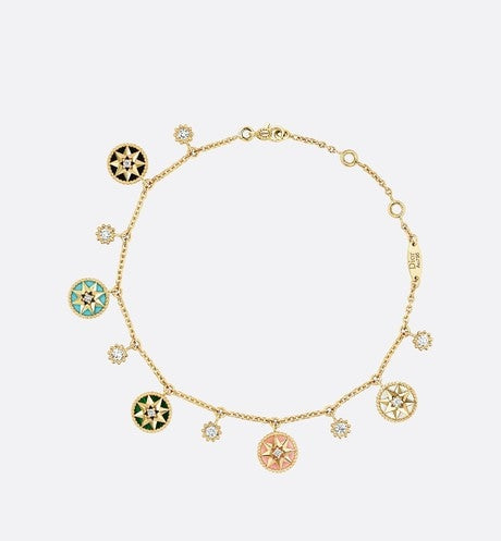 Rose Des Vents Bracelet • Yellow Gold, Diamonds and Decorative Stones