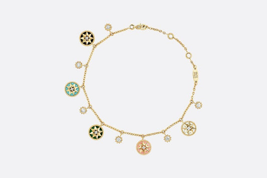 Rose Des Vents Bracelet • Yellow Gold, Diamonds and Decorative Stones