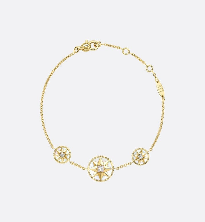 Rose Des Vents Bracelet • Yellow Gold, Diamonds and Mother-of-Pearl