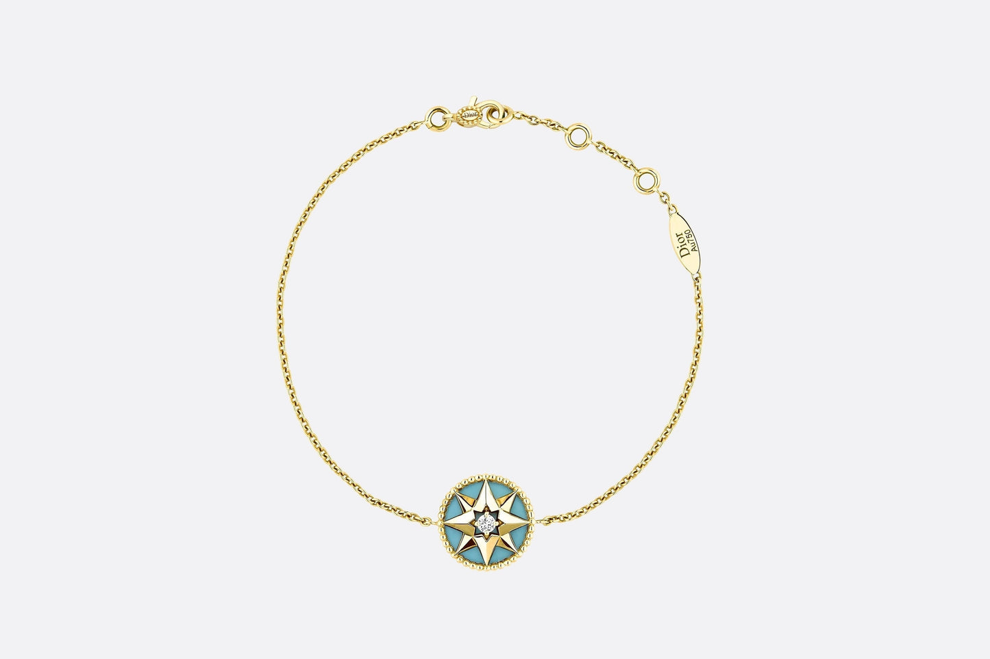 Rose Des Vents Bracelet • Yellow Gold, Diamond and Turquoise