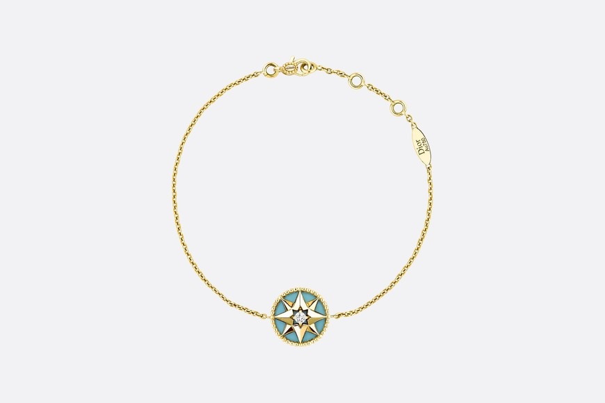 Rose Des Vents Bracelet • Yellow Gold, Diamond and Turquoise