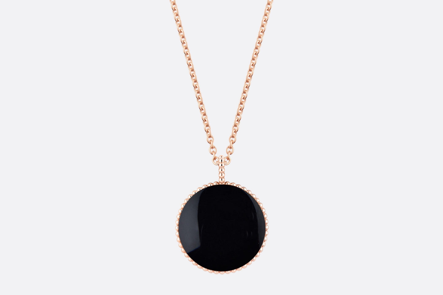 Medium Rose Des Vents Medallion • Rose Gold, Diamond and Onyx