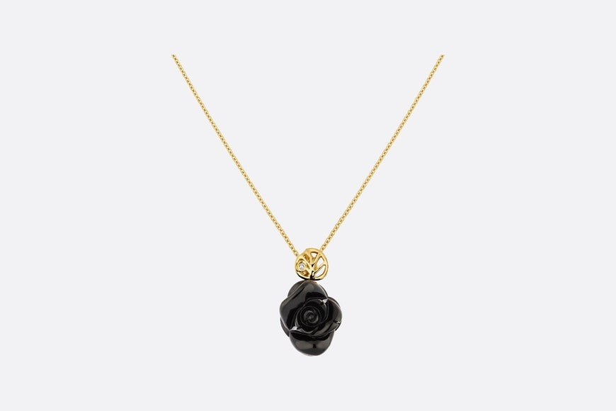 Rose Dior Pré Catelan Necklace • Yellow Gold and Onyx