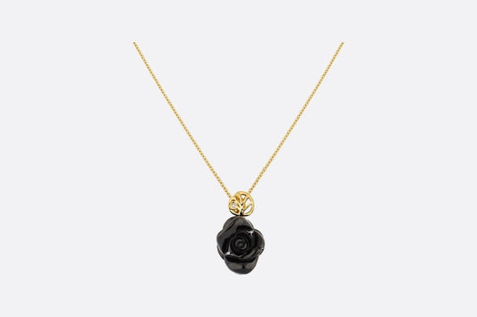 Rose Dior Pré Catelan Necklace • Yellow Gold and Onyx