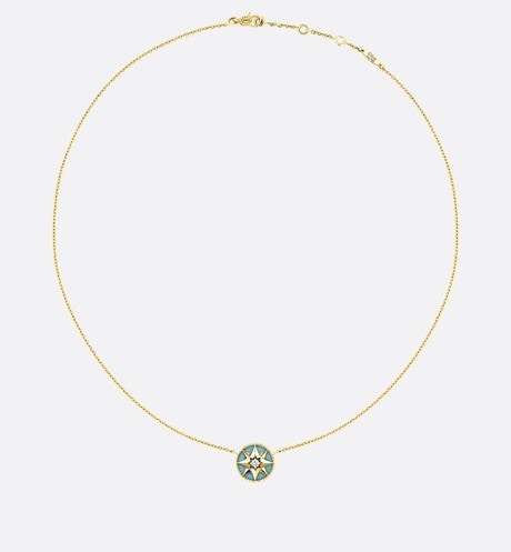 Rose Des Vents Necklace • Yellow Gold, Diamond and Turquoise