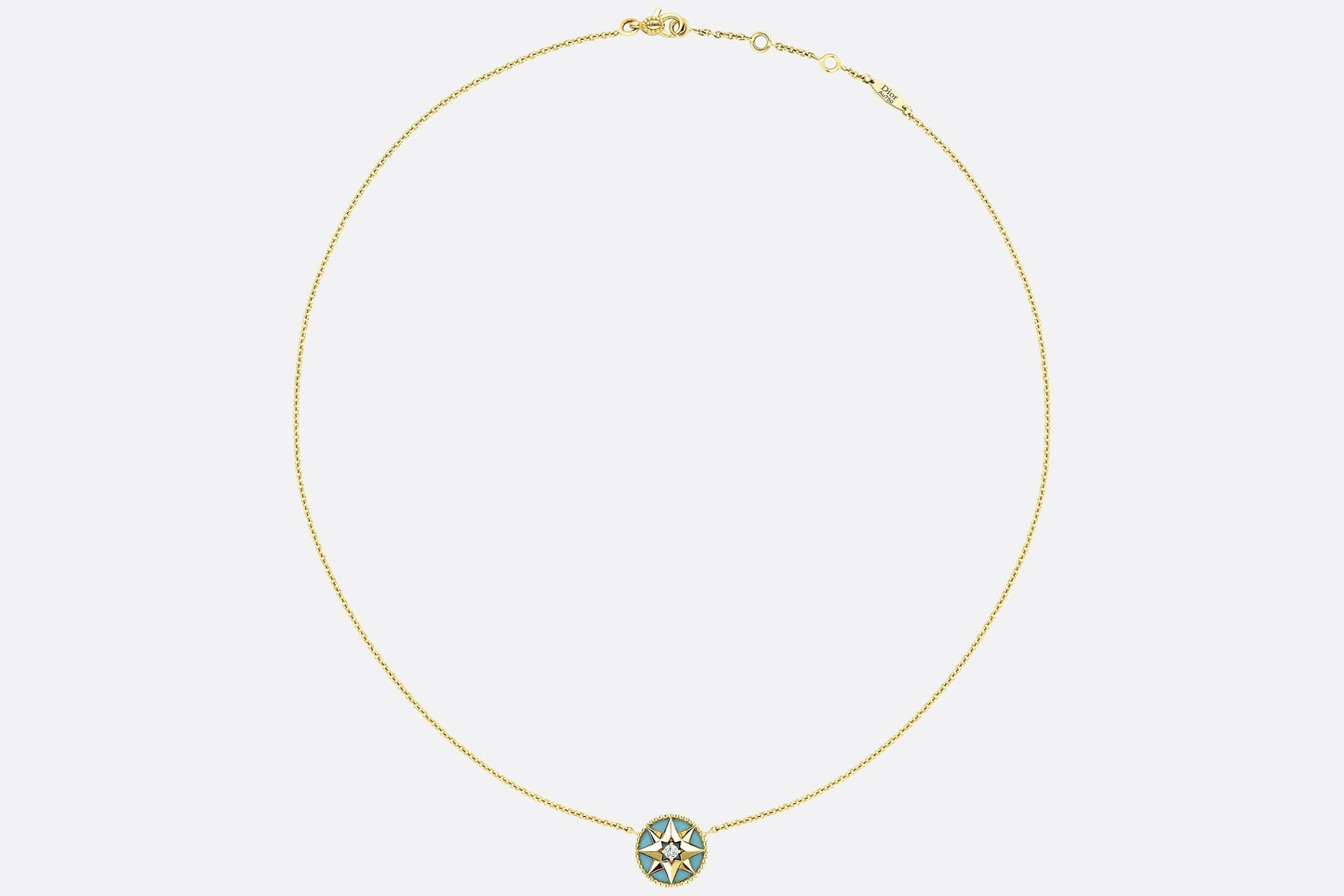 Rose Des Vents Necklace • Yellow Gold, Diamond and Turquoise