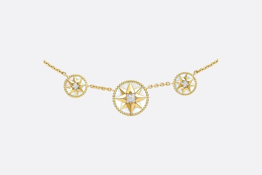 Rose Des Vents Necklace • Yellow Gold, Diamonds and Mother-of-Pearl