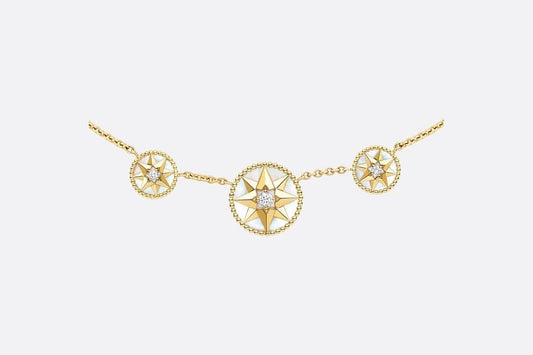 Rose Des Vents Necklace • Yellow Gold, Diamonds and Mother-of-Pearl