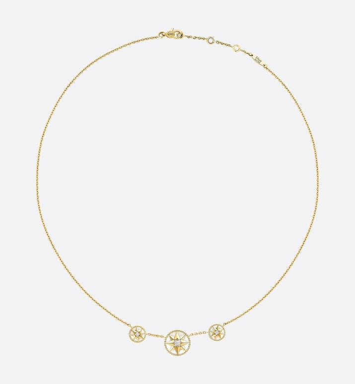 Rose Des Vents Necklace • Yellow Gold, Diamonds and Mother-of-Pearl